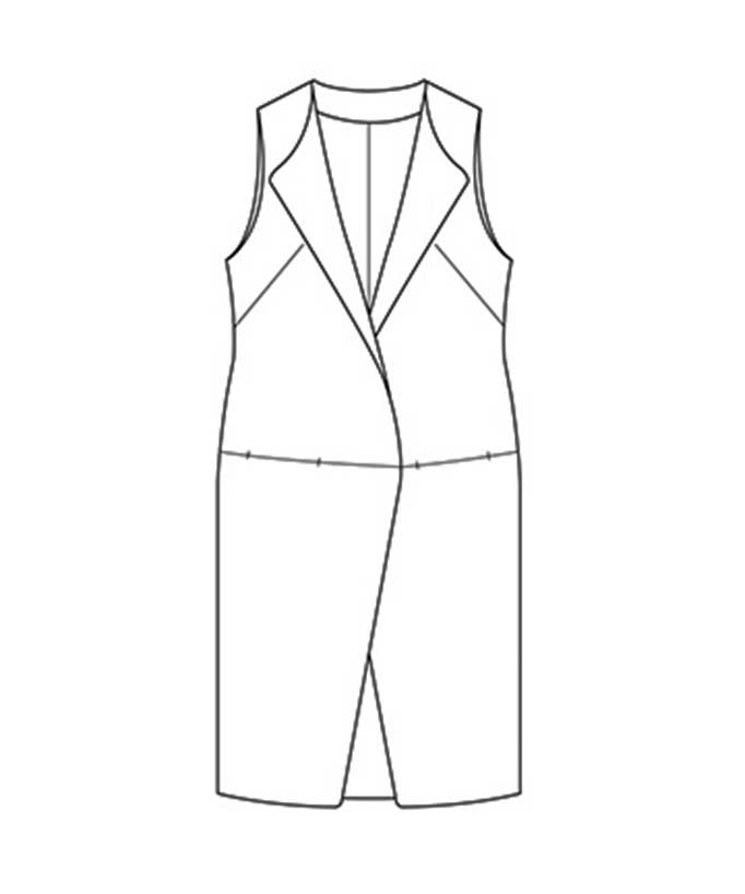 66-328 패턴인 P413 - Vest (여성 조끼)