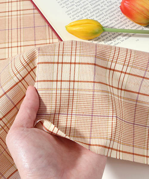 71-060 [반값체크] 소프트 폴리 멀티체크 메리든_브릭베이지