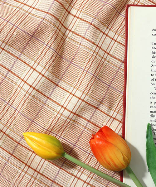 71-060 [반값체크] 소프트 폴리 멀티체크 메리든_브릭베이지