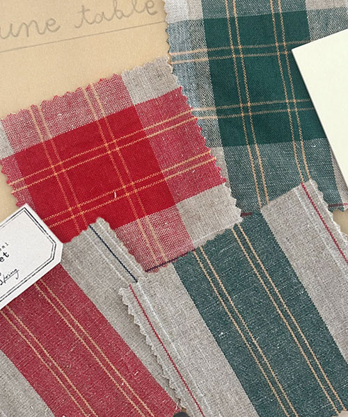 71-195 코튼린넨 체크 앤 스트라이프 클로제_4종