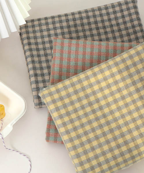 71-115 선염 피치기모 폴리 깅엄체크 루멘 3종