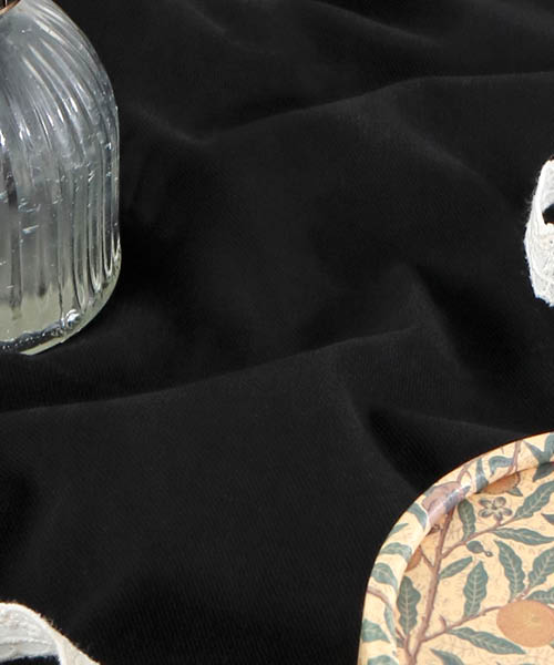 71-633 소프트 라이트 피치 10수 코튼 트윌 무지_블랙