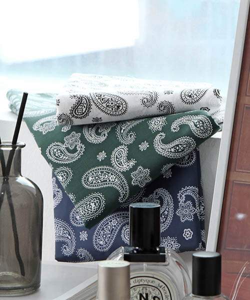 72-289 [소품/의상] TC 면혼방 반다나 페이즐리 원단 아뜰리에 3종_(1/2EA)