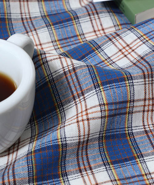 72-333 30수 선염 코튼 타탄체크 원단 마일드샷_블루