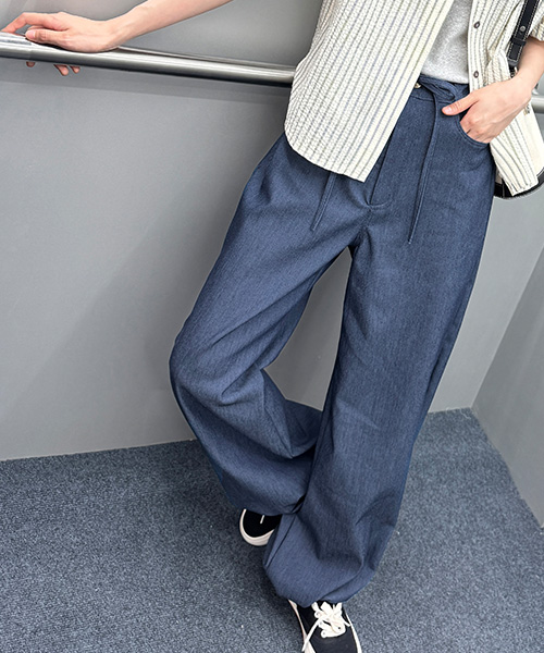 72-375 소프트 면혼방 스판 데님라이크 무지 원단 라이트터치_딥블루