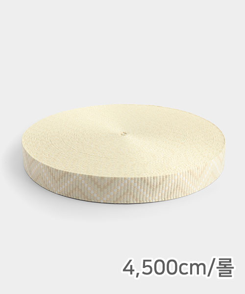 72-369 [1롤] 지그재그 픽셀아트 가방끈 38mm_베이지&크림