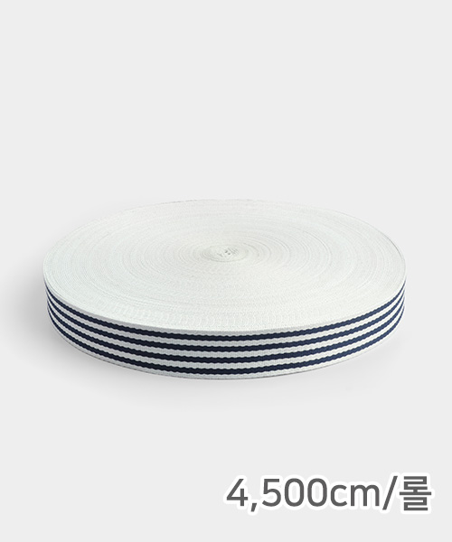 72-368 [1롤] 4mm 스트라이프 가방끈 38mm_네이비