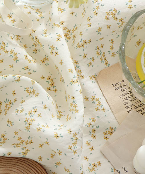 72-383 소프트 터치 RN 레이온 나일론 플라워 원단 버터블룸_옐로우