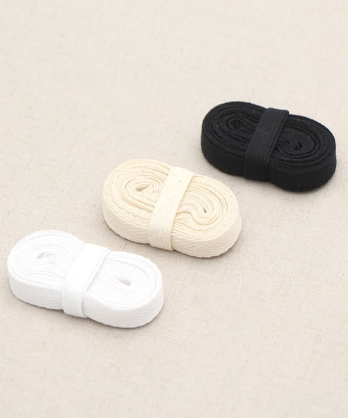 57-303 4마)포포맘 헤링본면끈 면테이프_10mm 모던블랙