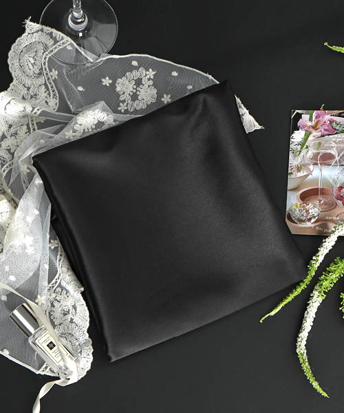 73-592 소프트 클래식 공단 무지 원단 실루엣_블랙