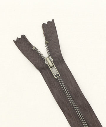 37-490 3호 포켓용 고급 금속지퍼 20cm_브라운