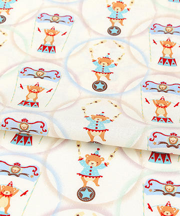 61-180 [데이비드] 코튼 서커스데이 베어스_옐로우 (1/2EA)