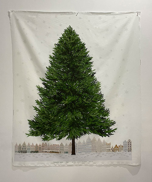 11-459 다이와보 코튼 핸드웍스 크리스마스 패널(110×93cm)커트지_화이트