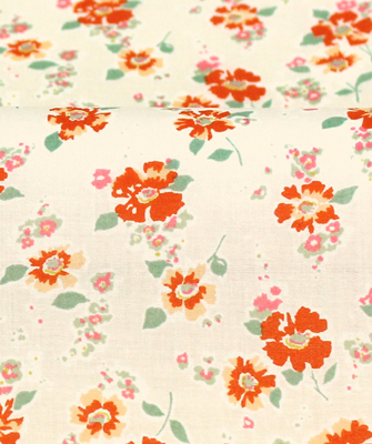 43-017 코튼 론(S.B) 스몰 플라워리스 데이지 99610-106C_스칼렛