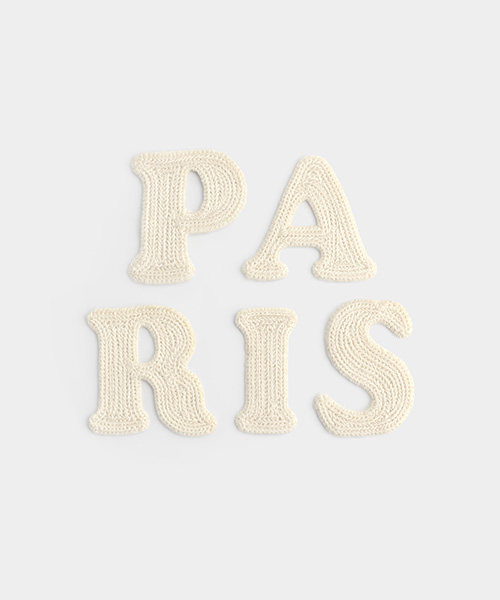 68-135 PARIS 봉제식 와펜_아이보리