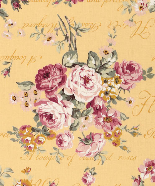 77-878 퀼트게이트 코튼 쉬팅 클래식 로즈 필드_옐로우