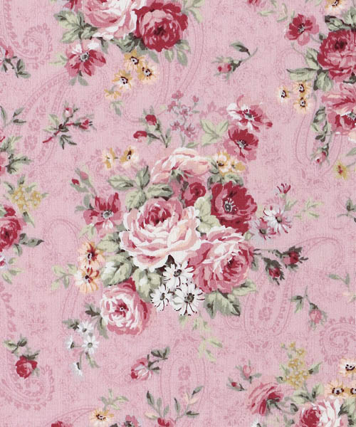 77-872 퀼트게이트 코튼 쉬팅 앤틱 로즈 페이즐리_핑크