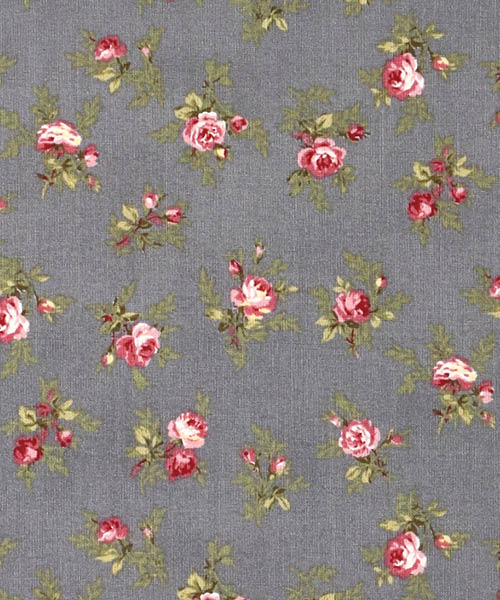 77-865 퀼트게이트 코튼 쉬팅 빈티지 로즈 블룸_차콜