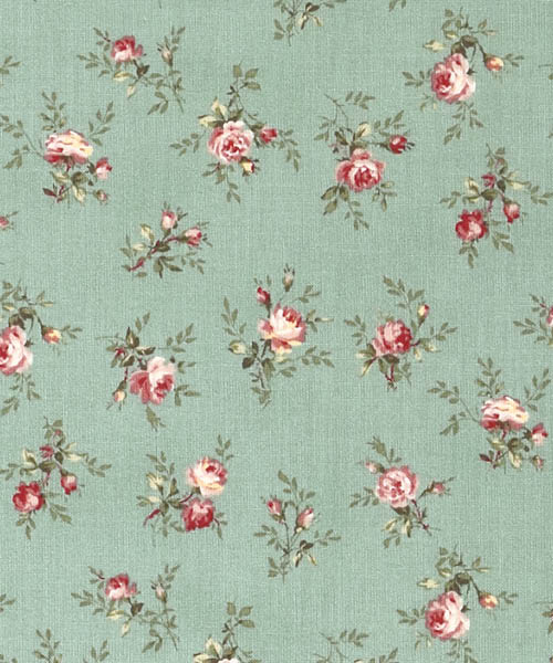77-866 퀼트게이트 코튼 쉬팅 빈티지 로즈 블룸_그린