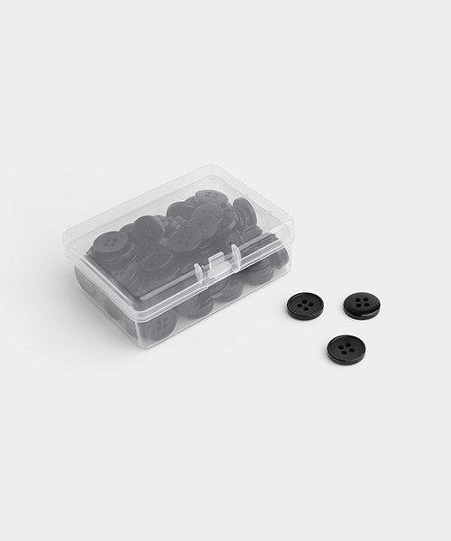 69-918 [알뜰패키지] 시엘 베이직 셔츠단추 13mm_블랙 100개