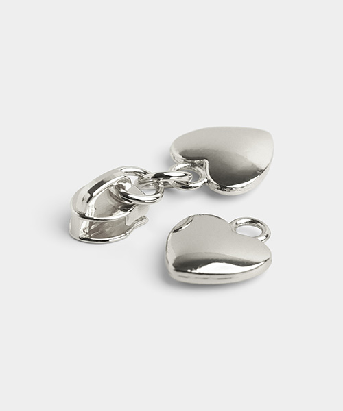 70-372 5호 하트 지퍼 슬라이더_실버