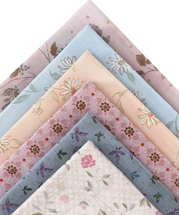 70-024 [원단패키지] 다이와보 패치워크 핑크&블루_6종(1/8단위)