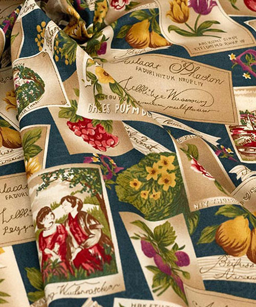 30-452 유와 코튼셔팅 플라워 포스트카드_블루