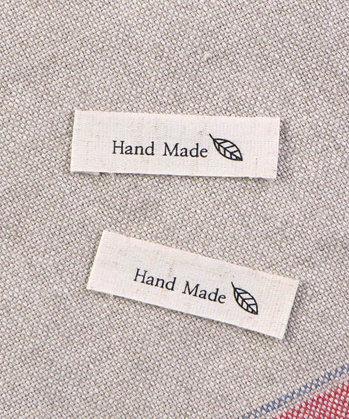 70-283 나뭇잎 핸드메이드 소프트 린넨라벨_내추럴