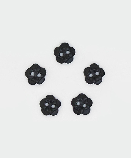 60-769 고급 플라워 단추 11mm_블랙