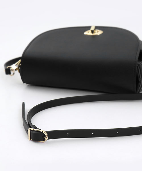 70-658 슬림 골드 가죽 크로스백 가방스트랩 10mm_블랙