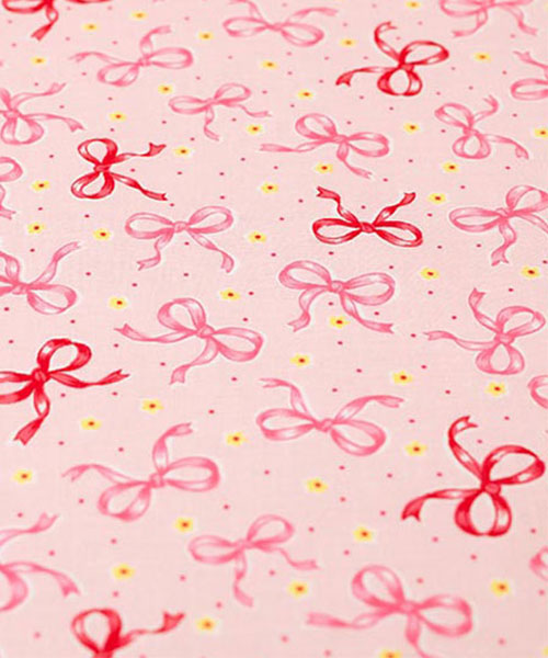 74-449 유와 코튼셔팅 마츠야마 아츠코 큐티 리본_핑크