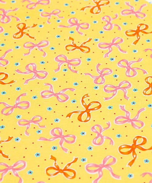 74-450 유와 코튼셔팅 마츠야마 아츠코 큐티 리본_옐로우