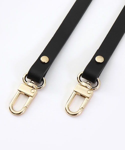 70-658 슬림 골드 가죽 크로스백 가방스트랩 10mm_블랙