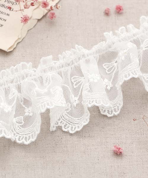 29-510 [주름]파빌로나 스캘럽 오간자 주름 자수레이스_173