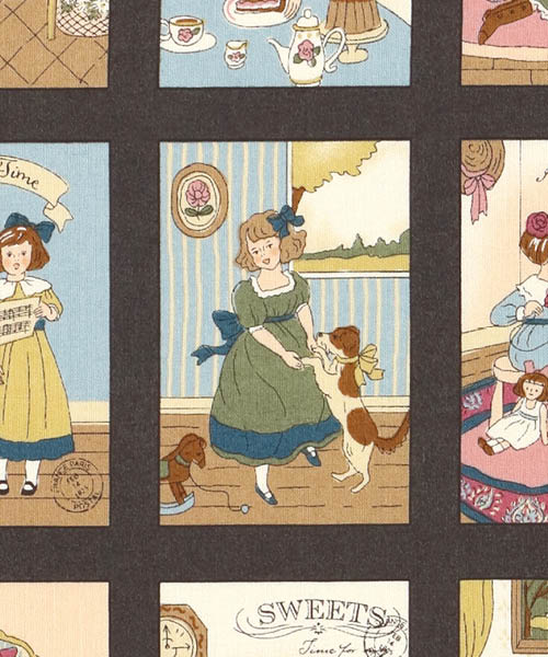 68-896 수입원단 코튼 알토알베로 스위트 메모리즈_블랙