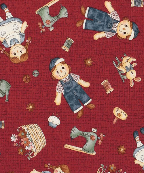 68-887 수입원단 코튼 알토알베로 핸드메이드 가든_레드