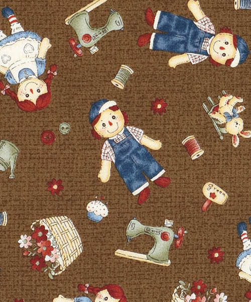 68-888 수입원단 코튼 알토알베로 핸드메이드 가든_브라운