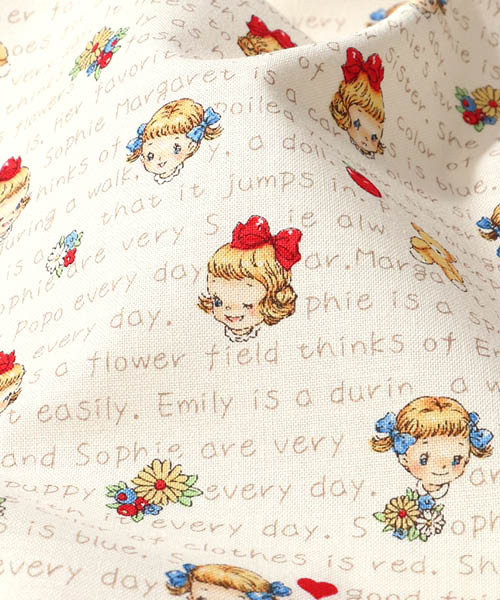 33-950 퀼트게이트 코튼 셔팅 마가렛&소피 스토리_아이보리