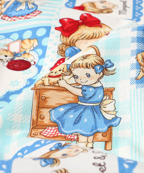 33-968 퀼트게이트 코튼 셔팅 마가렛&소피 리틀 메모리_블루