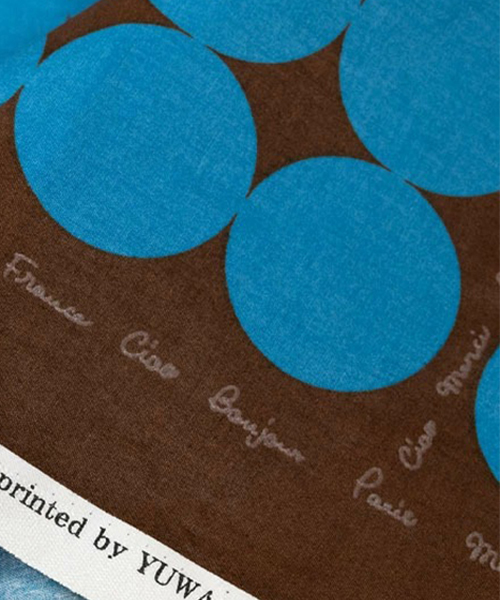 30-105 유와 코튼셔팅 스즈코코세키 스탬프 도트(110*30)_블루X브라운