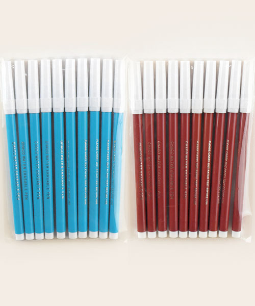 70-577 [알뜰패키지] 차코 수성펜_블루,브라운 10개