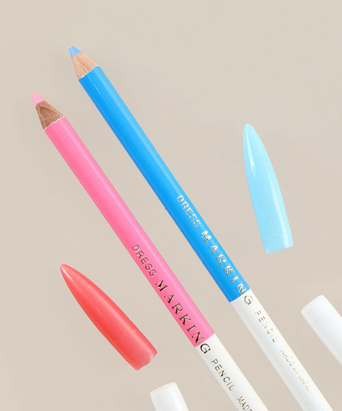 71-188 [알뜰패키지] 일제 양면 연필초크_블루,핑크 5개