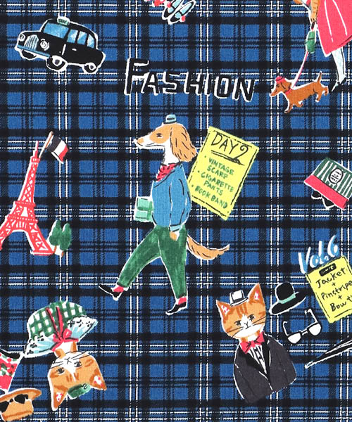 30-690 유와 코튼셔팅 소바카스키즈 패션 라이프 로그_블루