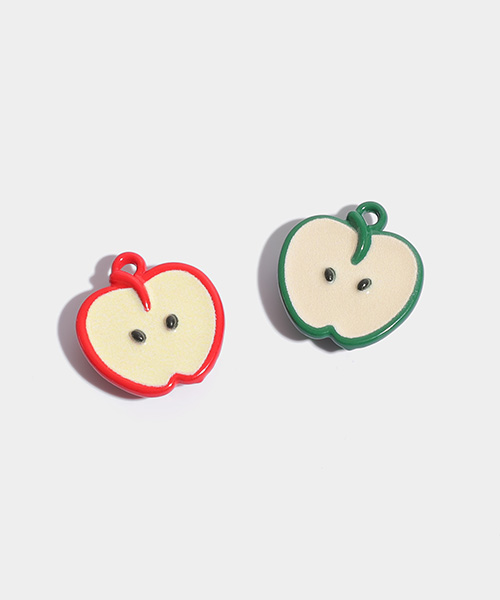 71-769 사과 반쪽 참장식_그린&레드