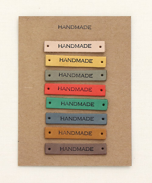 87-294 핸드메이드 컬러풀 가죽라벨 8종 세트_미니