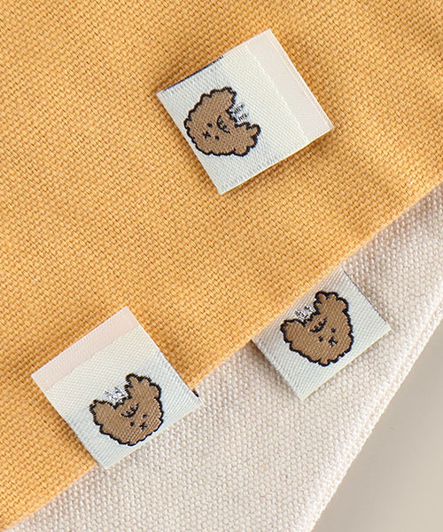 71-372 강아지 양면 직조라벨 끼움라벨_아이보리