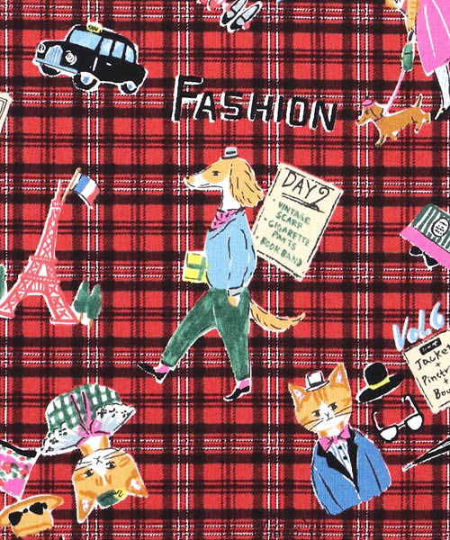 30-692 유와 코튼셔팅 소바카스키즈 패션 라이프 로그_레드