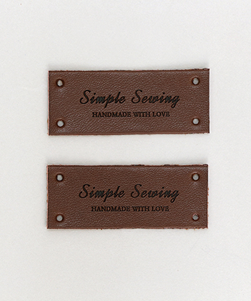 74-410 심플소잉 핸드메이드 가죽라벨_다크브라운