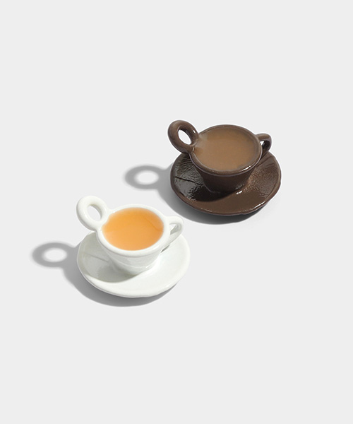 71-803 커피잔 참장식_브라운&화이트