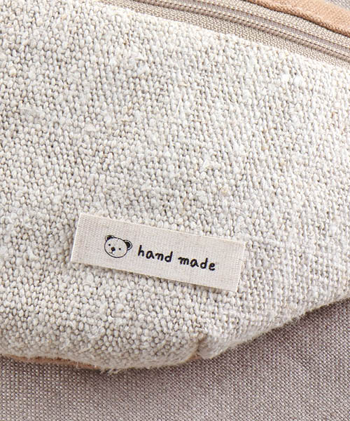 70-282 곰 핸드메이드 소프트 린넨라벨_내추럴